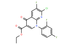 ETHYL 1-(2,4-DIFLUOROPHENYL)-7-CHORO-6-FLUORO-4-OXO-HYDROPYRIDINO[2,3-B] PYRIDINE-3-CARBOXYLATE