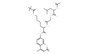 (S)-2-(2-((S)-2-乙酰氨基-4-甲基戊酰胺基)乙酰氨基)-N-(4-甲基-2-氧代-2H-色烯-7-基)-6-(2-, 2,2-三氟乙酰氨基)己酰胺