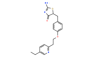 5-[[4-[2-(5-乙基-2-吡啶基)-乙氧基]-苯基]甲基]-2-亚胺基-4-噻唑烷酮