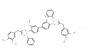 5-[(3,4-Dimethoxyphenyl)methyl]-2-[4-[4-[5-[(3,4-dimethoxyphenyl)methyl]-3-phenyltetrazol-2-ium-2-yl]-3-methoxyphenyl]-2-methoxyphenyl]-3-phenyltetrazol-2-ium Dichloride