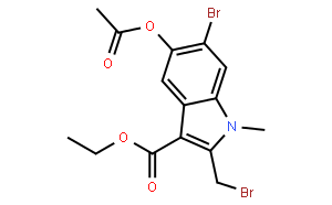 5-乙酰氧基-6-溴-2-溴甲基-1-甲基吲哚-3-甲酸乙酯