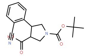 (3R,4S)-rel-1-(叔丁氧基羰基)-4-(2-氰基苯基)吡咯烷-3-羧酸