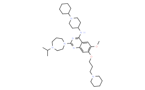 N-(1-Cyclohexyl-4-piperidinyl)-2-(4-isopropyl-1,4-diazepan-1-yl)- 6-methoxy-7-[3-(1-piperidinyl)propoxy]-4-quinazolinamine