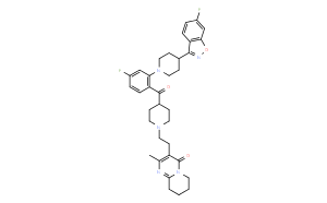 3-[2-[4-[4-Fluoro-2-[4-(6-fluoro-1,2-benzisoxazol-3-yl)piperidin-1-yl]benzolyl]piperidin-1-yl]ethyl-2-methyl-6,7,8,9-tetrahydro-4H-pyrido[1,2-a]pyrimidin-4-one