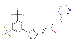 (E)-3-(3-(3,5-雙(三氟甲基)苯基)-1H-1,2,4-三唑-1-基)-N -(吡嗪-2-基)丙烯酰