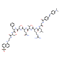 L-Serinamide,N-[4-[[4-(dimethylamino)phenyl]azo]benzoyl]glycyl-L-leucyl-L-arginyl-L-threonyl-L-glutaminyl-L-seryl-L-phenylalanyl-N-[2-[(5-sulfo-1-naphthalenyl)amino]ethyl]-(9CI)