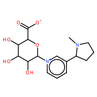 Pyridinium, 1-b-D-glucopyranuronosyl-3-[(2S)-1-methyl-2-pyrrolidinyl]-,inner salt