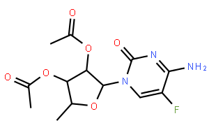 2',3'-二-O-乙酰基-5'-脱氧-5-氟-D-胞啶