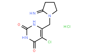 2,4(1H,3H)-Pyrimidinedione,5-chloro-6-[(2-imino-1-pyrrolidinyl)methyl]-, hydrochloride (1:1)