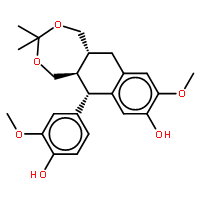 Naphtho[2,3-e][1,3]dioxepin-8-ol,1,5,5a,6,11,11a-hexahydro-6-(4-hydroxy-3-methoxyphenyl)-9-methoxy-3,3-dimethyl-,(5aR,6S,11aR)-