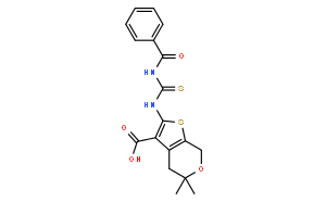2-(Benzoylcarbamothioylamino)-5,5-dimethyl-4,7-dihydrothieno[2,3-c]pyran-3-carboxylic Acid