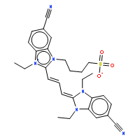 5,5`-二氰基-3-(4-磺丁基)-1,1`,3`-三乙基咪唑羰花青内铵盐