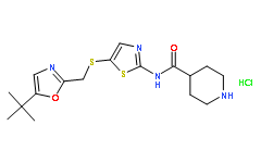N-[5-[[[5-(1,1-Dimethylethyl)-2-oxazolyl]methyl]thio]-2-thiazolyl]-4-piperidinecarboxamideHydrochloride
