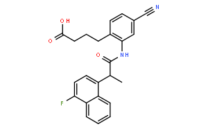 4-氰基-2-((2-(4-氟-1-萘基)-1-氧代丙基)氨基)苯基丁酸