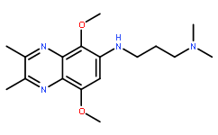 5,8-DIMETHOXY-6-((3-(DIMETHYLAMINO)PROPYL)AMINO)-2,3-DIMETHYLQUINOXALINE