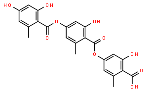 Benzoic acid,4-[(2,4-dihydroxy-6-methylbenzoyl)oxy]-2-hydroxy-6-methyl-,4-carboxy-3-hydroxy-5-methylphenyl ester