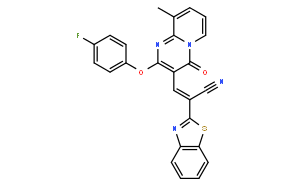 (E)-2-(Benzo[d]thiazol-2-yl)-3-(2-(4-fluorophenoxy)-9-methyl-4-oxo-4H-pyrido[1,2-a]pyrimidin-3-yl)acrylonitrile