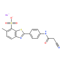 2-[4-(2-氰基乙酰氨基)苯基]-6-甲基-7-苯并噻唑磺酸單鈉鹽