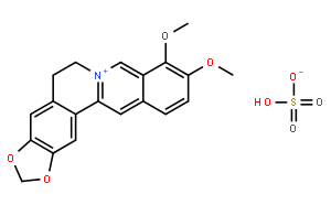 硫酸氢黄连素;硫酸氢小檗碱;硫酸小檗碱