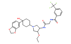N-(2-(((3S,4S)-1-(4-(Benzo[d][1,3]dioxol-5-yl)-4-hydroxycyclohexyl)-4-ethoxypyrrolidin-3-yl)amino)-2-oxoethyl)-3-(trifluoromethyl)benzamide