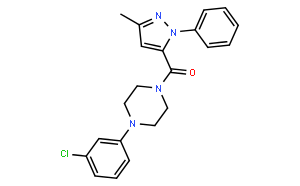 [4-(3-氯苯基)哌嗪-1-基](5-甲基-2-苯基-2H-吡唑-3-基)甲酮