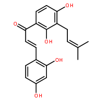 2-Propen-1-one,1-[2,4-dihydroxy-3-(3- methyl-2-butenyl)phenyl]-3-(2,4-dihydroxyphenyl)-,(2E)-