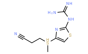 3-(2-Guanidino-4-thiazolylmethulthio)propinitrile