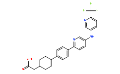 2-[4-[4-[5-[[6-(trifluoromethyl)pyridin-3-yl]amino]pyridin-2-yl]phenyl]cyclohexyl]acetic acid
