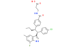 N-(4-((1S)-1-((R)-(4-Chlorophenyl)(7-fluoro-5-methyl-1H-indol-3-yl)methyl)butyl)benzoyl)-beta-alanine