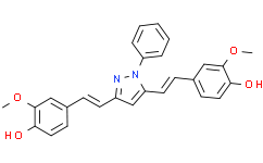 4,4'-((1E,1'E)-(1-苯基-1H-吡唑-3,5-二基)双(乙烯-2,1-二基))双(2-甲氧基苯酚)