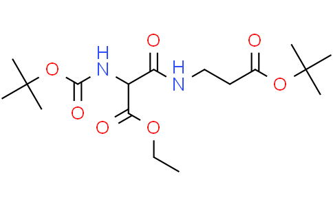 3-（3-叔丁氧基-3-氧代丙基氨基）-2-（N-boc-氨基）-3-氧代丙酸乙酯