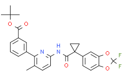 3-(6-(1-(1,(2,2-二氟苯并[d] [1,3]二氧杂-5-基]环丙烷甲酰胺基))-3-甲基吡啶-2-基)苯甲酸叔丁酯
