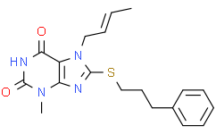 7-[(E)-but-2-enyl]-3-methyl-8-(3-phenylpropylsulfanyl)purine-2,6-dione