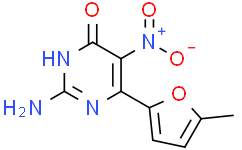 2-氨基-6-(5-甲基呋喃-2-基)-5-硝基嘧啶-4(3H)-酮