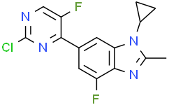 6-(2-氯-5-氟嘧啶-4-基)-1-环丙基-4-氟-2-甲基-1H-苯并[d]咪唑