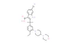 6-氰基-2-(2-(4-乙基-3-(4-吗啉哌啶-1-基)苯基)丙-2-基)-1H-吲哚-3-羧酸
