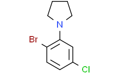 1-溴-4-氯-2-吡咯烷基苯