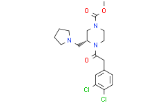 1-Piperazinecarboxylic acid, 4-((3,4-dichlorophenyl)acetyl)-3-(1-pyrrolidinylmethyl)-, methyl ester, (3R)-