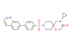 4-Cyclopropyl-9-(4-quinolin-7-yl-benzenesulfonyl)-1-oxa-4,9-diaza-spiro[5.5]undecan-3-one