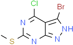 3-溴-4-氯-6-(甲硫基)-1H-吡唑并[3,4-d]嘧啶