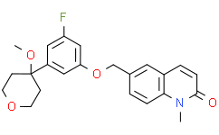 6-[[3-Fluoro-5-(4-methoxyoxan-4-yl)phenoxy]methyl]-1-methylquinolin-2-one