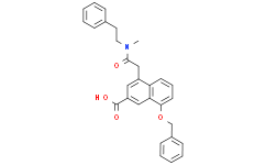 4-(2-(Methyl(2-phenylethyl)amino)-2-oxoethyl)-8-(phenylmethoxy)-2-naphthalenecarboxylic acid