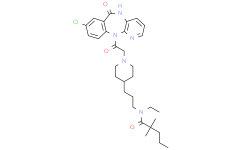 Pentanamide, N-(3-(1-(2-(8-chloro-5,6-dihydro-6-oxo-11H-pyrido(2,3-b)(1,4)benzodiazepin-11-yl)-2-oxoethyl)-4-piperidinyl)propyl)-N-ethyl-2,2-dimethyl-