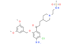 Methanesulfonamide, N-(2-(4-(3-(4-amino-5-chloro-2-((3,5-dimethoxyphenyl)methoxy)phenyl)-3-oxopropyl)-1-piperidinyl)ethyl)-