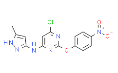 6-氯-N-(5-甲基-1H-吡唑-3-基)-2-(4-硝基苯氧基)嘧啶-4-胺