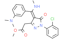 (Z)-2-(1-(2-氯苯基)-4-((3-(二甲基氨基)苯基)(二甲基氨基)甲基)-5-氧代-4,5-二氢-1H-吡唑-3-基)乙酸甲酯