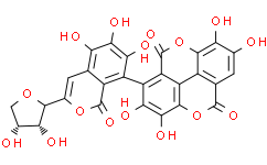 2,3,7,8-四羟基-1-[5,6,7-三羟基-1-氧代-3-(四氢-3,4-二羟基-2-呋喃基)-1H-2-苯并吡喃-8-基]-苯并吡喃[5,4,3-cde] [1]苯并吡喃-5,10-二酮