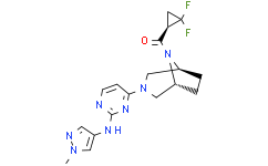4-[(1R,5S)-8-[(1R)-2,2-difluorocyclopropanecarbonyl]-3,8-diazabicyclo[3.2.1]octan-3-yl]-N-(1-methyl-1H-pyrazol-4-yl)pyrimidin-2-amine
