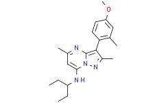 3-(4-methoxy-2-methylphenyl)-2,5-dimethyl-N-pentan-3-ylpyrazolo[1,5-a]pyrimidin-7-amine