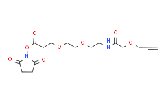 Propargyl-O-C1-amido-PEG2-C2-NHS ester